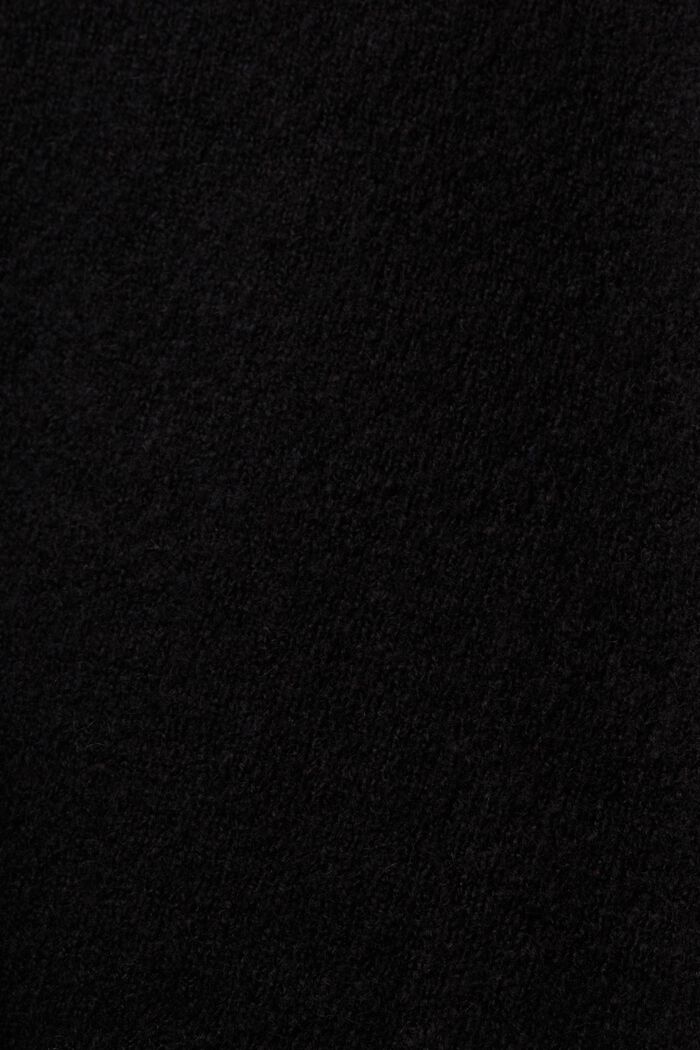Collegepaita villasekoitetta, V-pääntie, BLACK, detail image number 5