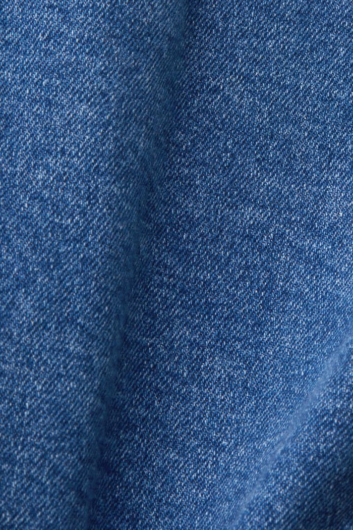 Vajaapituinen hapsureunainen farkkutakki, BLUE DARK WASHED, detail image number 5