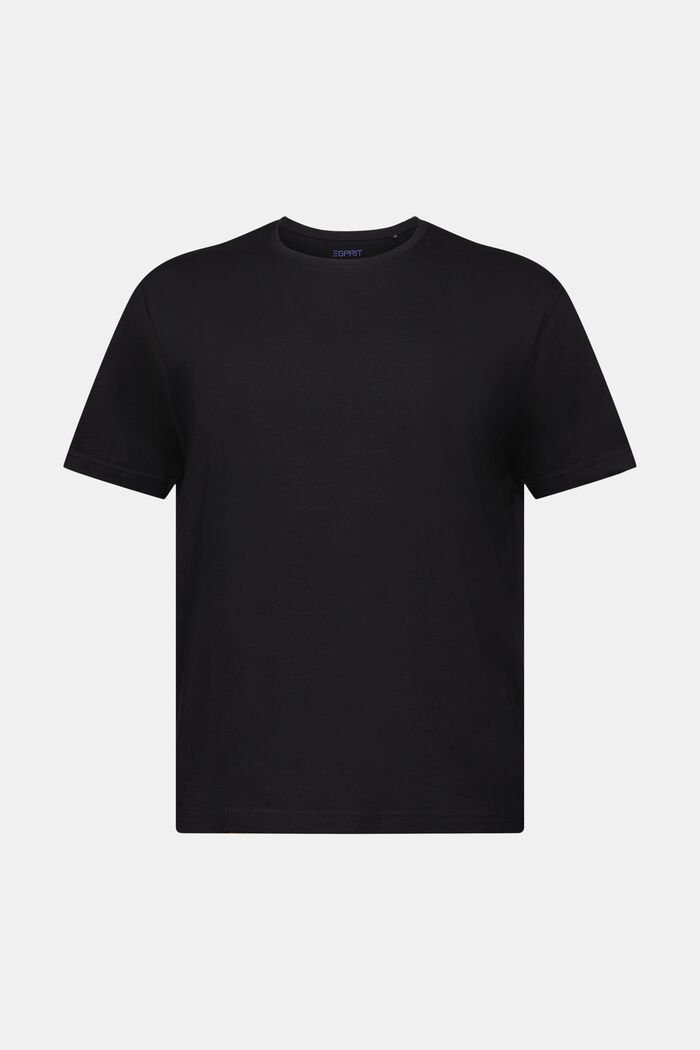 Lyhythihainen t-paita pyöreällä pääntiellä, BLACK, detail image number 5