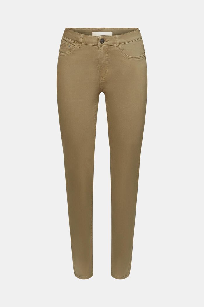 Mid-rise skinny fit -housut, KHAKI GREEN, detail image number 7