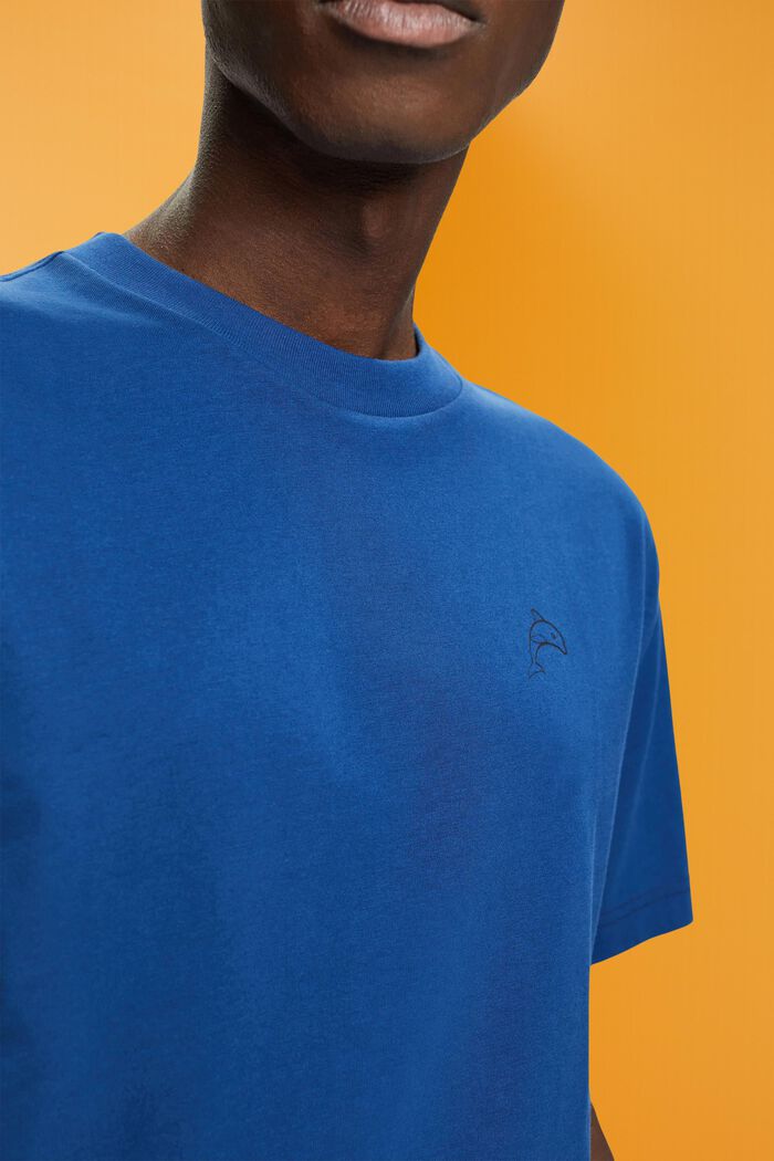 Puuvillainen t-paita delfiiniprintillä, BRIGHT BLUE, detail image number 2