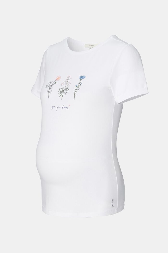 Printti-t-paita, luomupuuvillaa, BRIGHT WHITE, detail image number 0