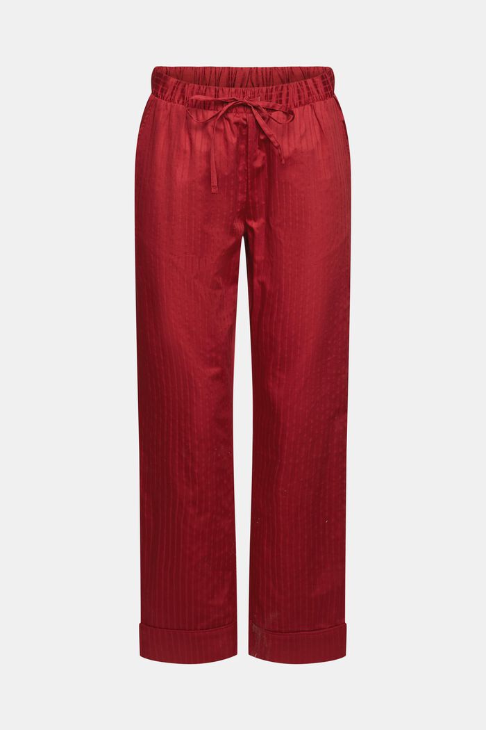 Pyjamahousut 100 % puuvillaa, CHERRY RED, overview