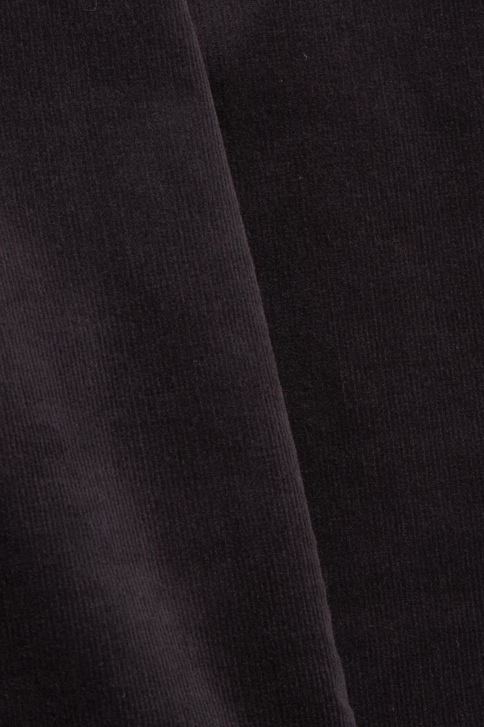 Chinotyyliset pull on -housut samettia, BLACK, detail image number 4