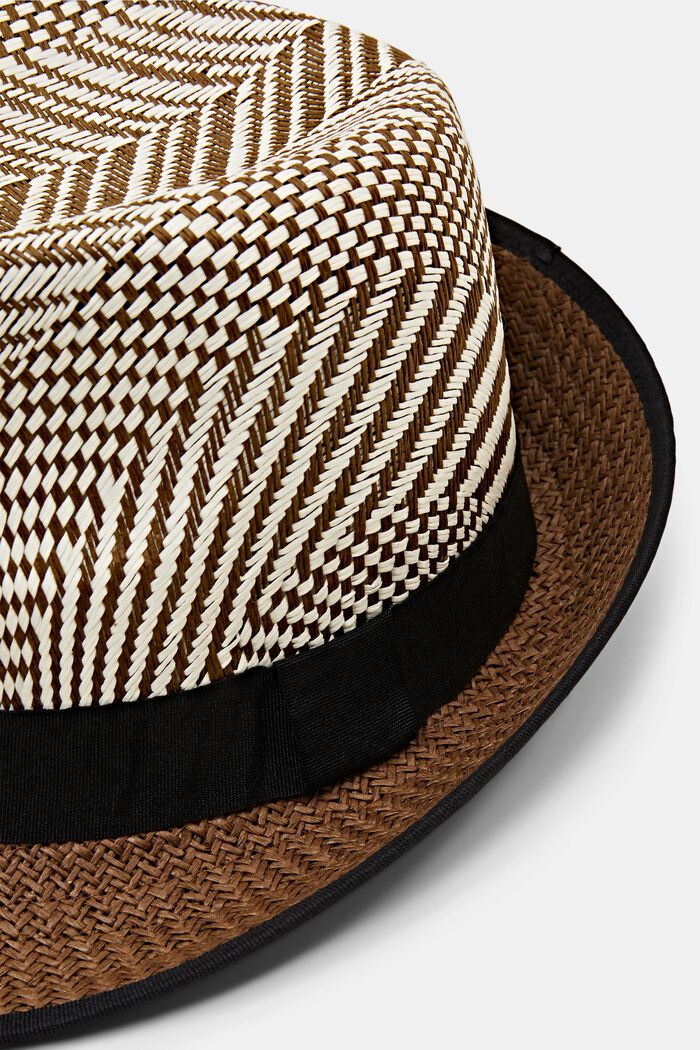 Kuvioitu trilby-hattu, DARK BROWN, detail image number 1