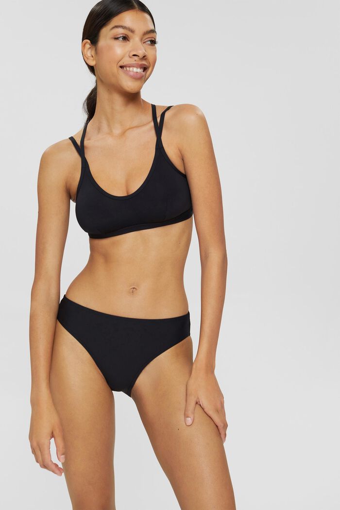 Kierrätettyä: yksiväriset bikinihousut, BLACK, detail image number 0