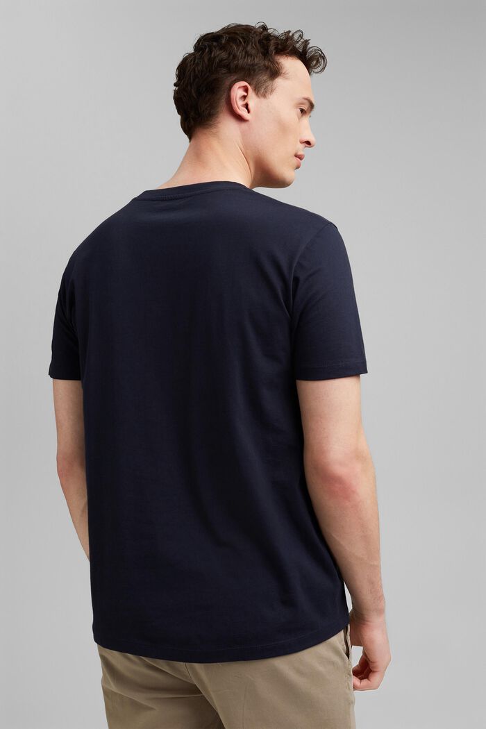 Printtikuvioitu jersey-t-paita, 100 % luomupuuvillaa, NAVY, detail image number 3