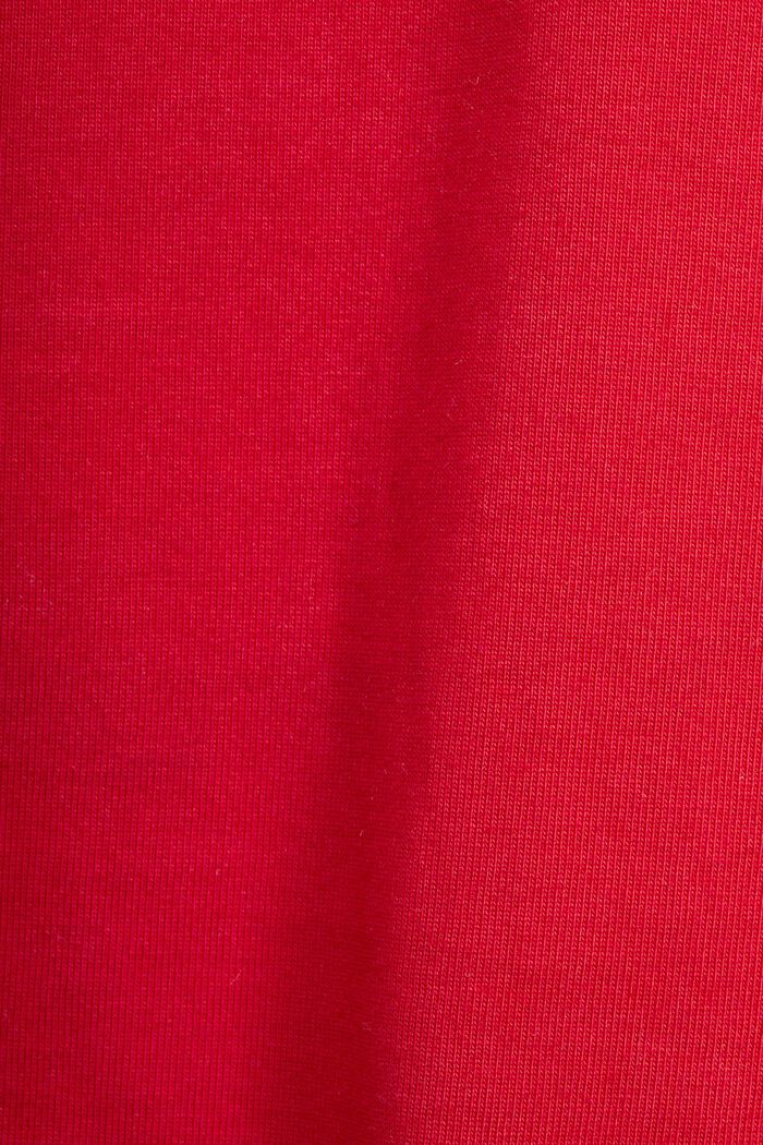 Logollinen unisex-t-paita puuvillajerseytä, RED, detail image number 5