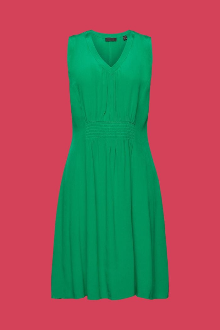 Smokkirypytetty A-linjainen mekko, GREEN, detail image number 6