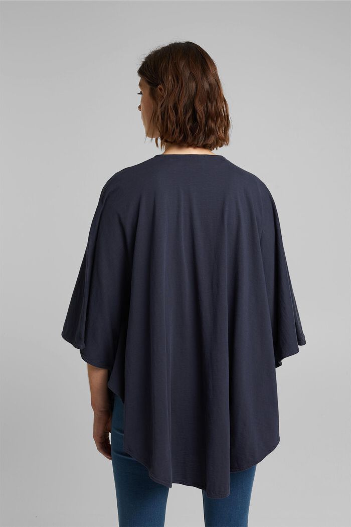 EarthColors®-poncho luomupuuvillaa, NAVY, detail image number 2