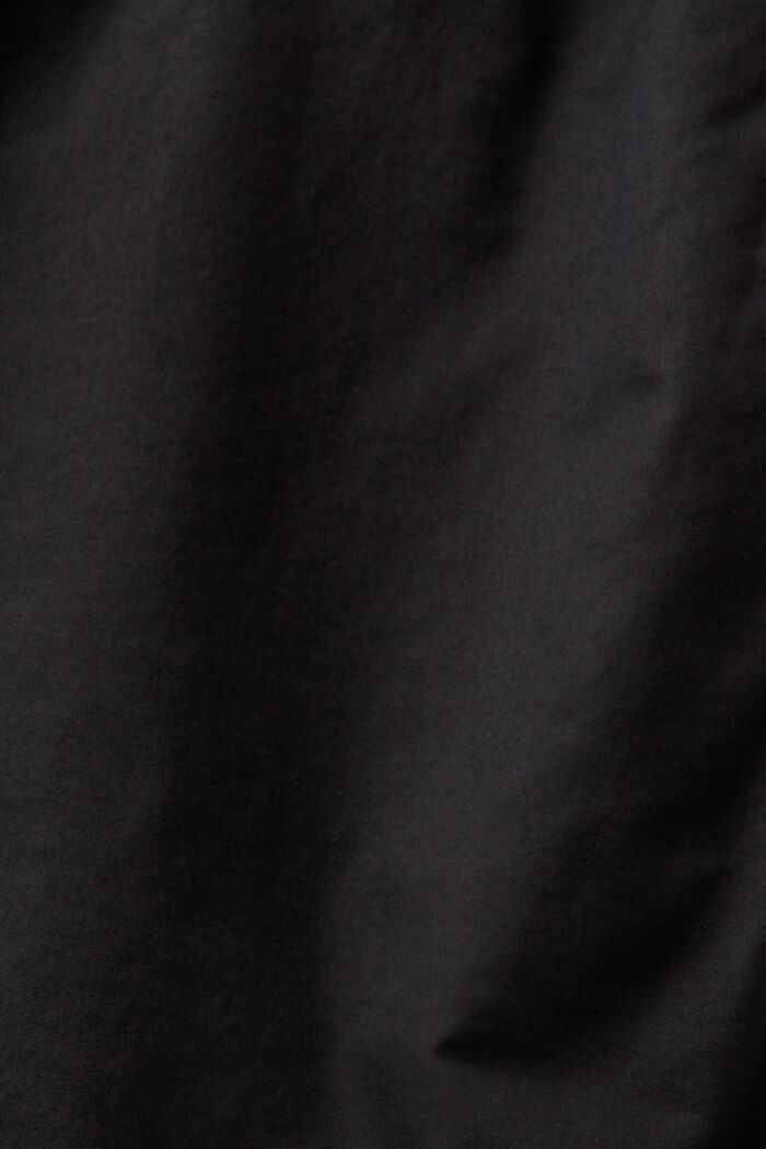 Leveälahkeiset housut popliinia, BLACK, detail image number 6