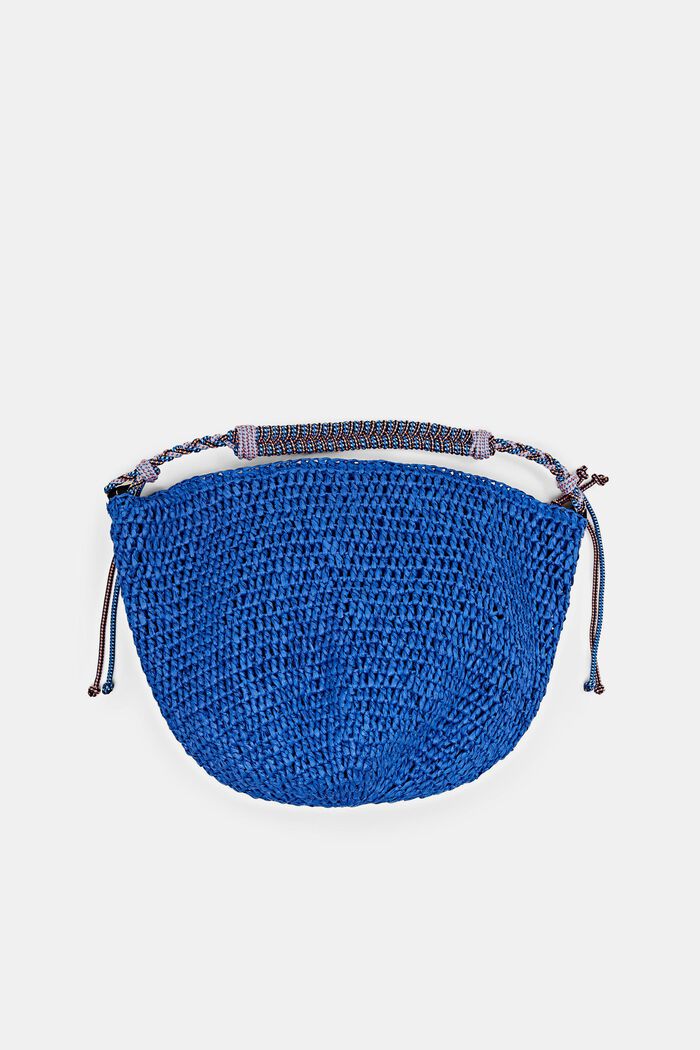 Virkattu hobo bag, BRIGHT BLUE, detail image number 0