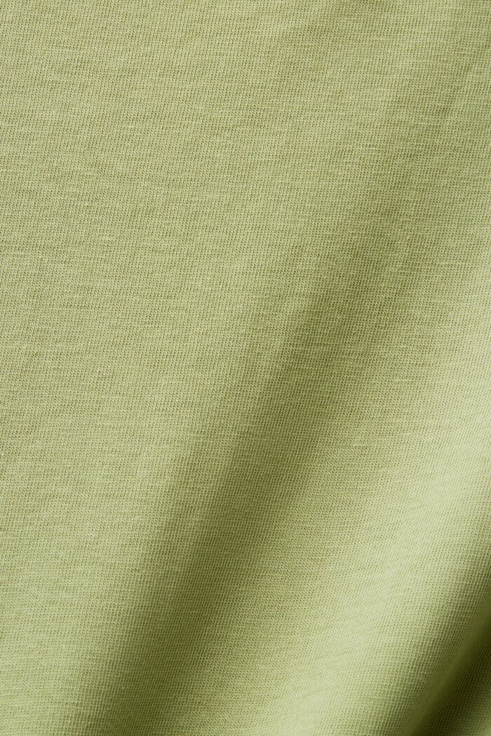 Puuvillainen T-paita, jossa kukkapainatus, PISTACHIO GREEN, detail image number 5