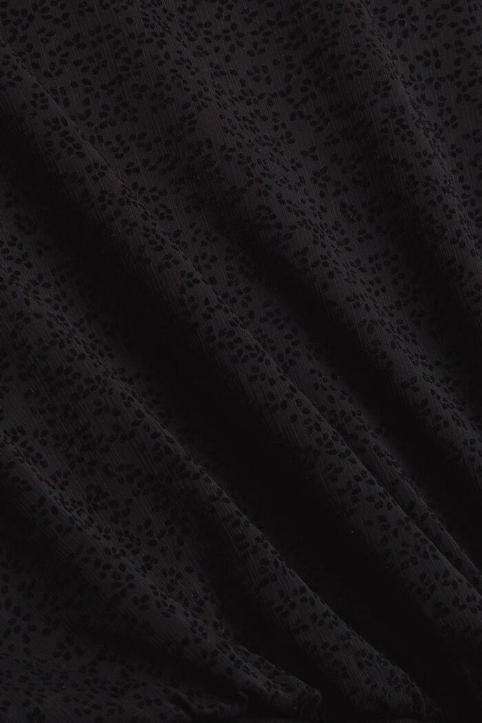 Sifonkipusero, jossa samettijäljitelmäkuvio, BLACK, detail image number 4