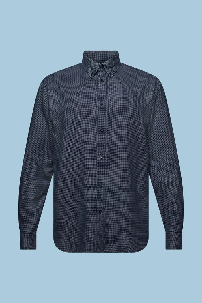 Pieniruutuinen Regular Fit -paita puuvillaa, NAVY, detail image number 6