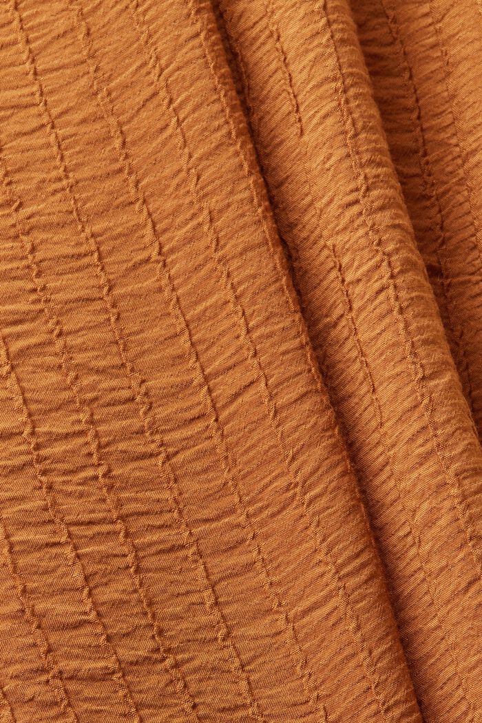 Pintakuvioitu pitkähihainen pusero, CARAMEL, detail image number 5