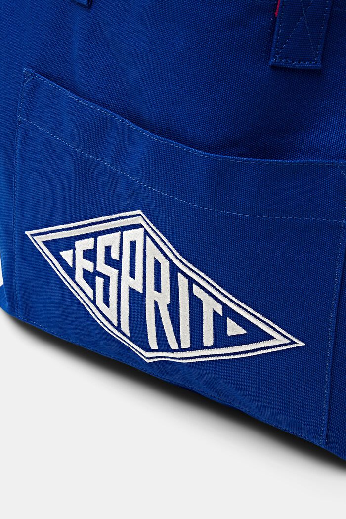 Logollinen tote bag kanvasia, BRIGHT BLUE, detail image number 1