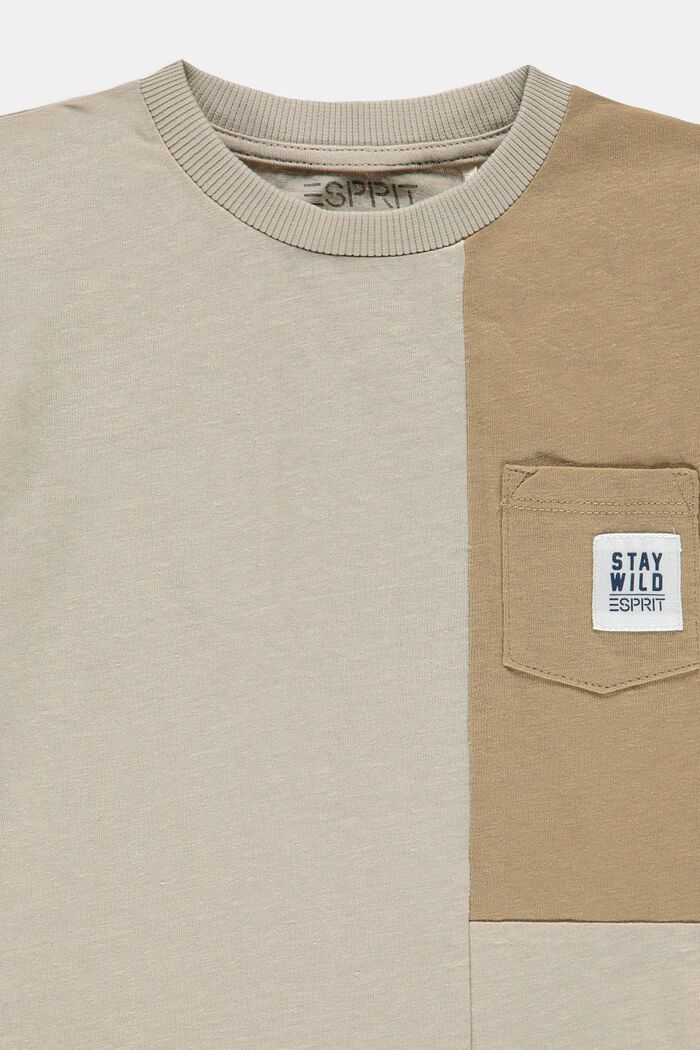 Sisältää pellavaa: väripalkki-t-paita, SILVER, detail image number 2