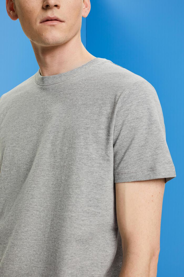 Pyöreäpäänteinen T-paita, slim fit -malli, MEDIUM GREY, detail image number 2