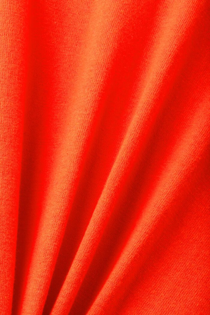 Lyhythihainen neulepaita, jossa pellavaa, ORANGE RED, detail image number 5