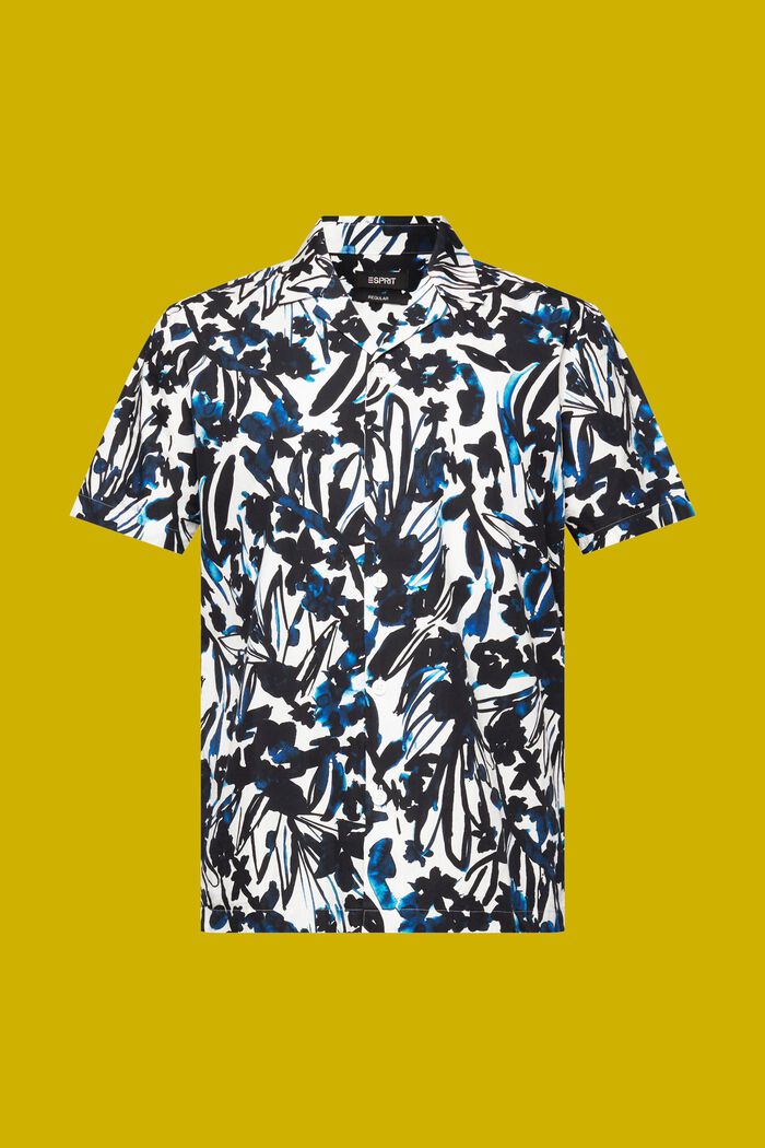 Kuvioitu, lyhythihainen paita, 100 % puuvillaa, NAVY, detail image number 7
