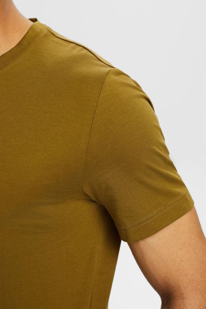 Jersey-t-paita luomupuuvillaa, OLIVE, detail image number 3