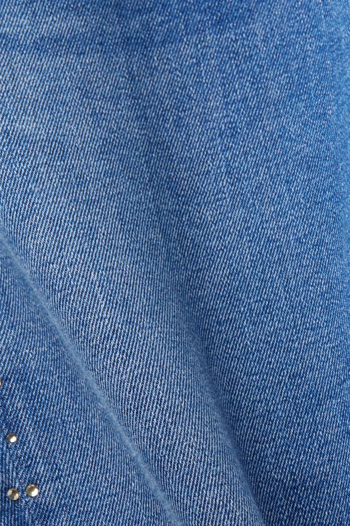 Koristeelliset keskikorkeat skinny-farkut, BLUE MEDIUM WASHED, detail image number 6