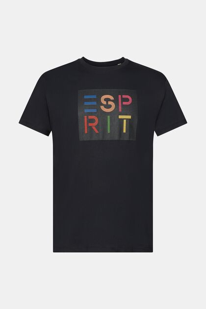T-paita, jossa applikoitu logo, luomupuuvillaa