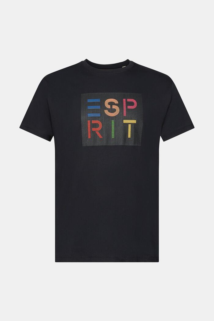 T-paita, jossa applikoitu logo, luomupuuvillaa, BLACK, detail image number 6