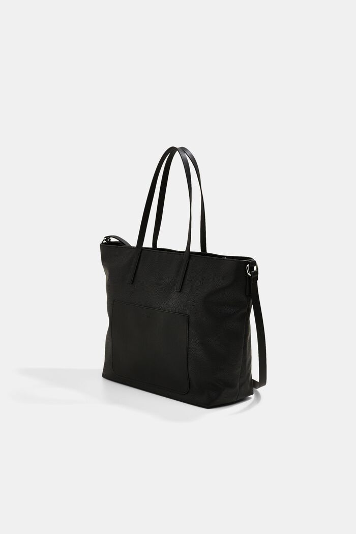 Shopper-laukku tekonahkaa, BLACK, detail image number 2
