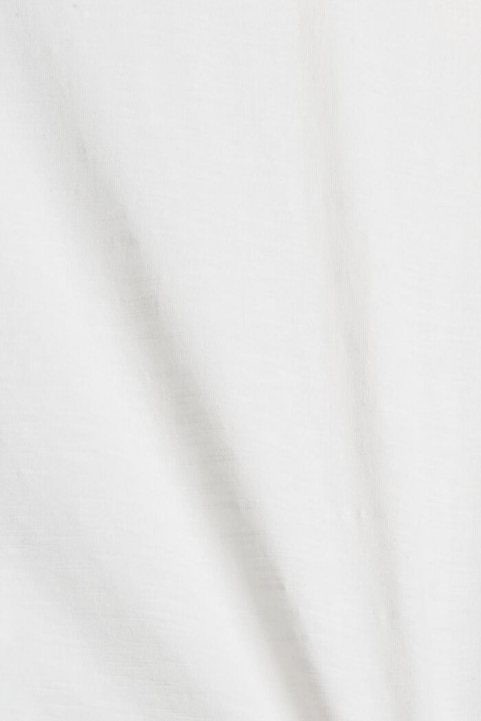 Printtikuvioitu jerseypitkähihainen, luomupuuvillaa, OFF WHITE, detail image number 4