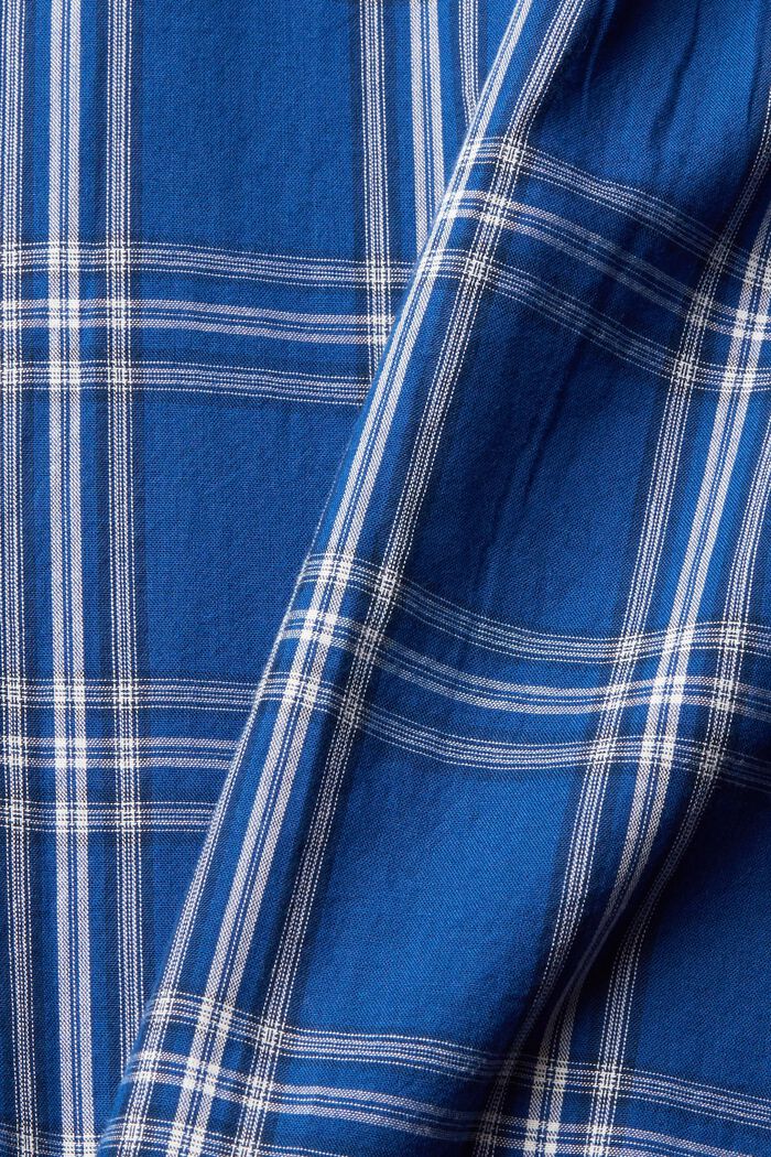 Ruudullinen paitapusero, jossa nappikaulus, BLUE, detail image number 5