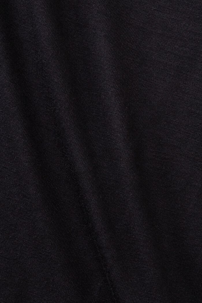 Pitkähihainen vesiputouspaita jerseytä, BLACK, detail image number 5