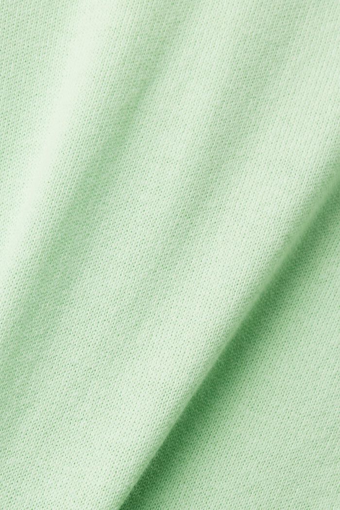 Puuvillapusero V-pääntiellä, CITRUS GREEN, detail image number 5