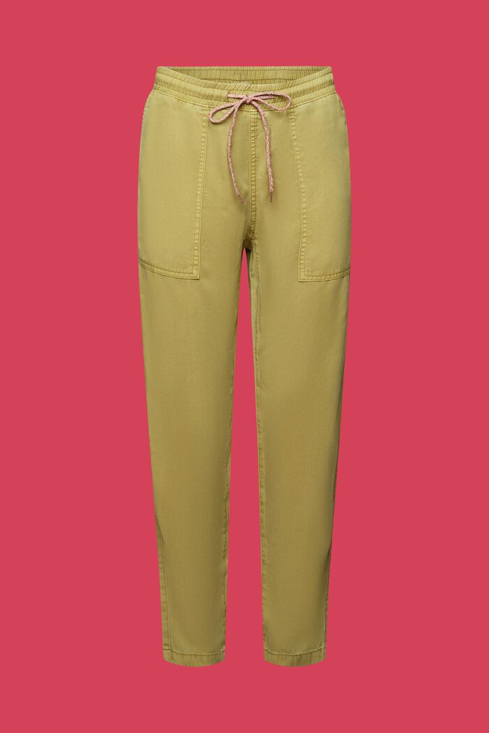 Joustovyötäröiset housut, PISTACHIO GREEN, detail image number 7