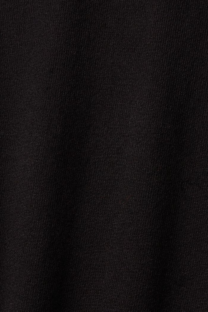 Poolokaulusneulepusero, BLACK, detail image number 1