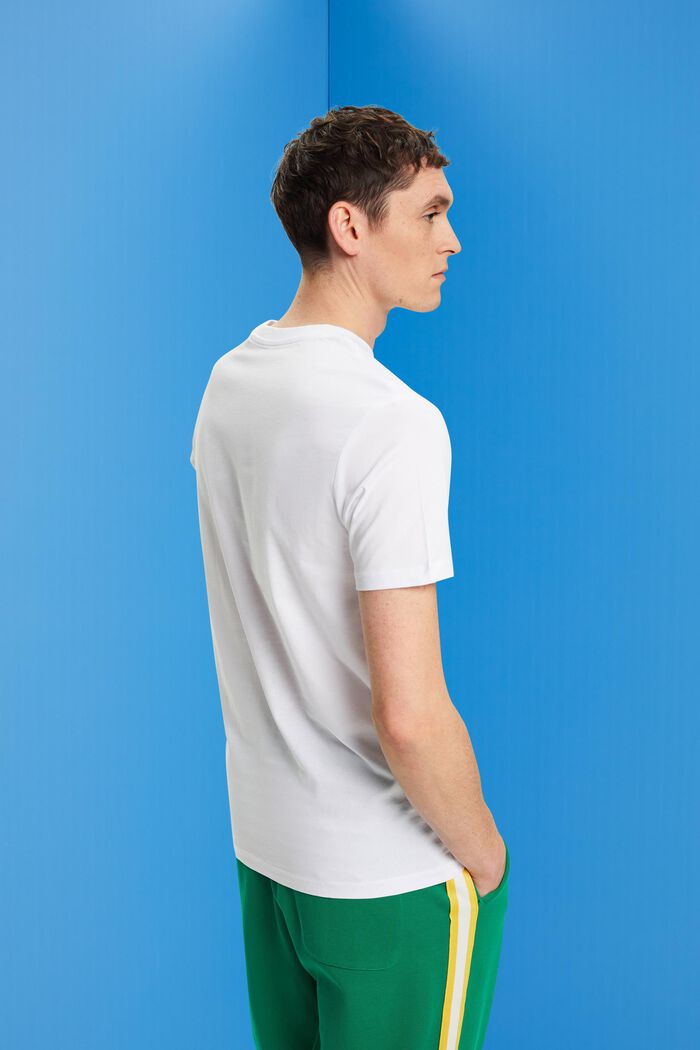 T-paita jerseytä, pyöreä pääntie, WHITE, detail image number 3