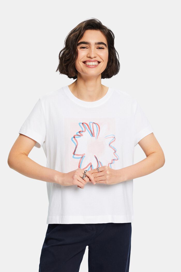T-paita etupainatuksella jerseytä, WHITE, detail image number 0