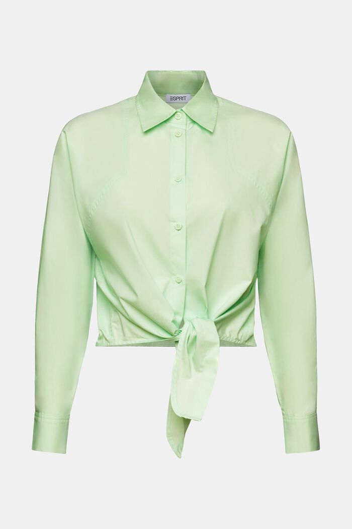 Vajaapituinen edestä solmittava paita, LIGHT GREEN, detail image number 6