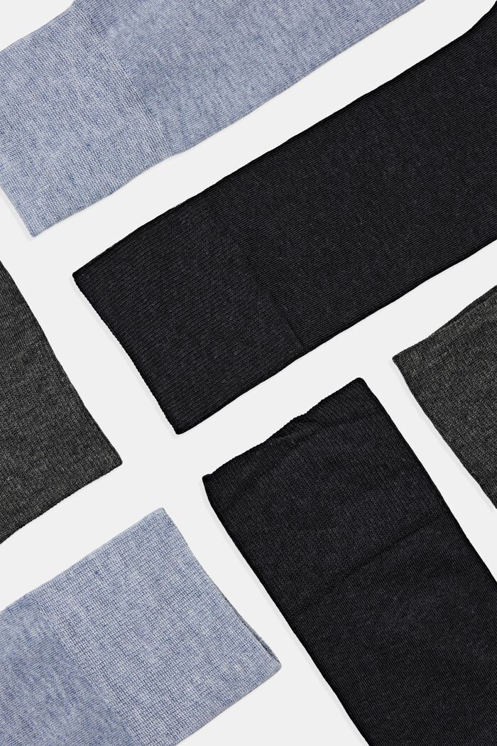 Luomupuuvillasta valmistetut sukat, 3 parin pakkaus, BLACK/BLUE, detail image number 2