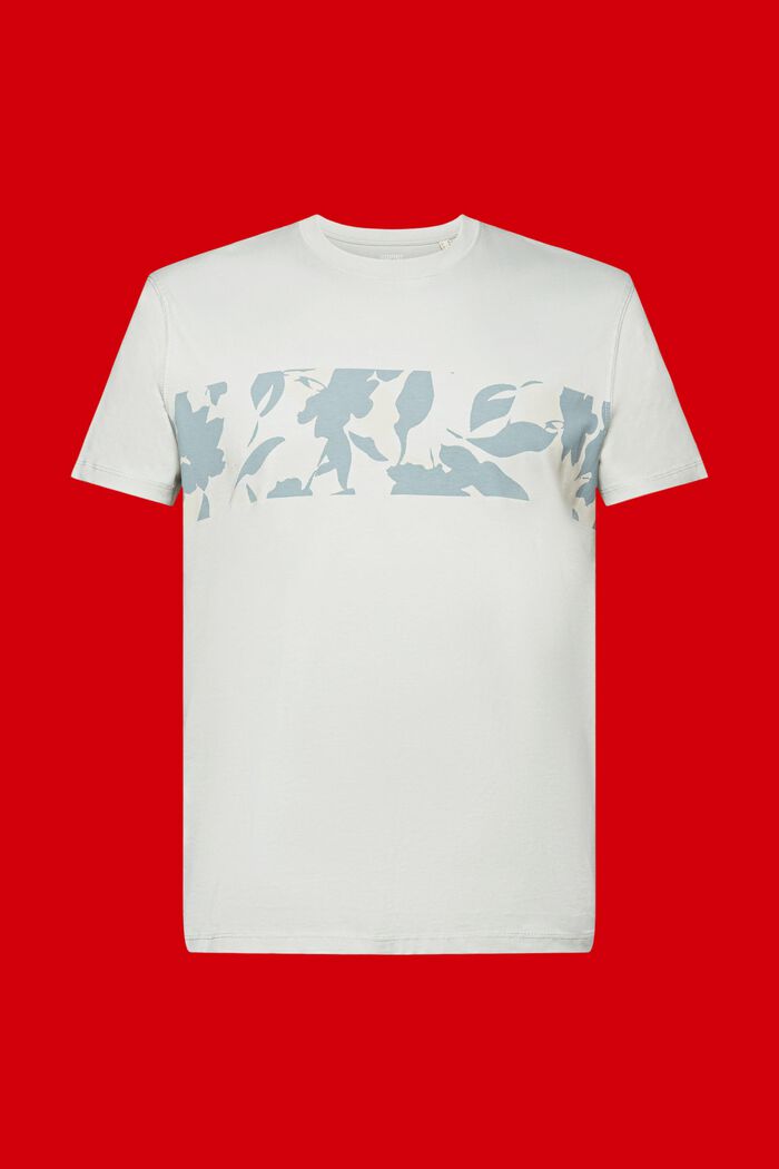Printti-T-paita, 100 % puuvillaa, LIGHT GUNMETAL, detail image number 6