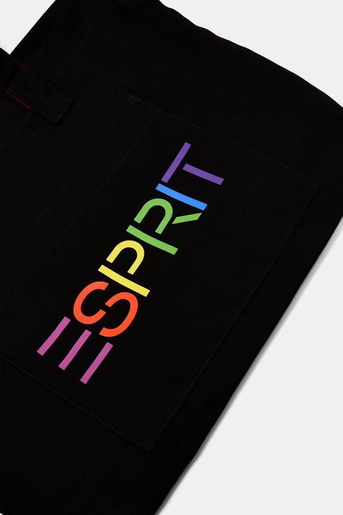 Logollinen tote bag kanvasta, BLACK, detail image number 3