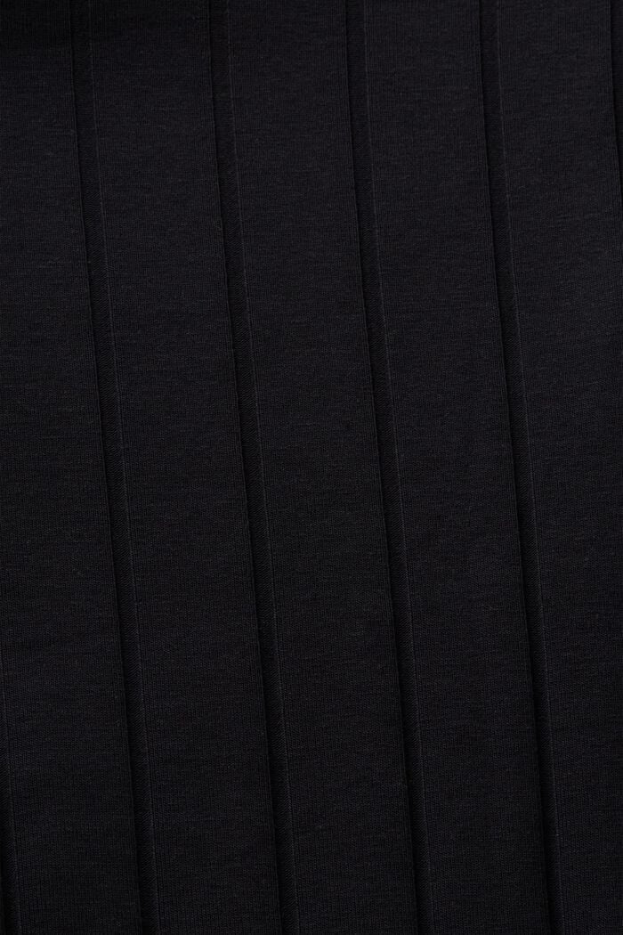 Poolokauluspaita ribbijerseytä, BLACK, detail image number 5