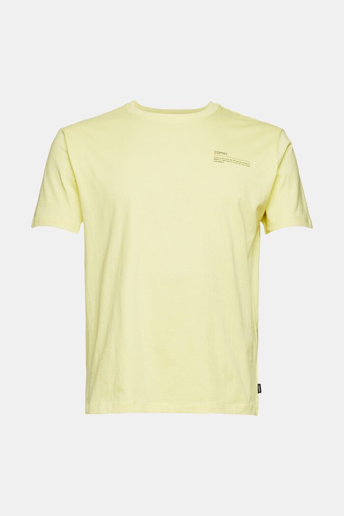 Printtikuvioitu jersey-t-paita, 100 % luomupuuvillaa, NEW YELLOW, detail image number 6