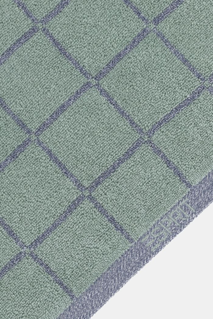 Meleerattu neliökuvioitu pyyhe, SOFT GREEN, detail image number 2