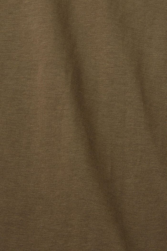 Väljä-T-paita, 100 % puuvillaa, KHAKI GREEN, detail image number 5