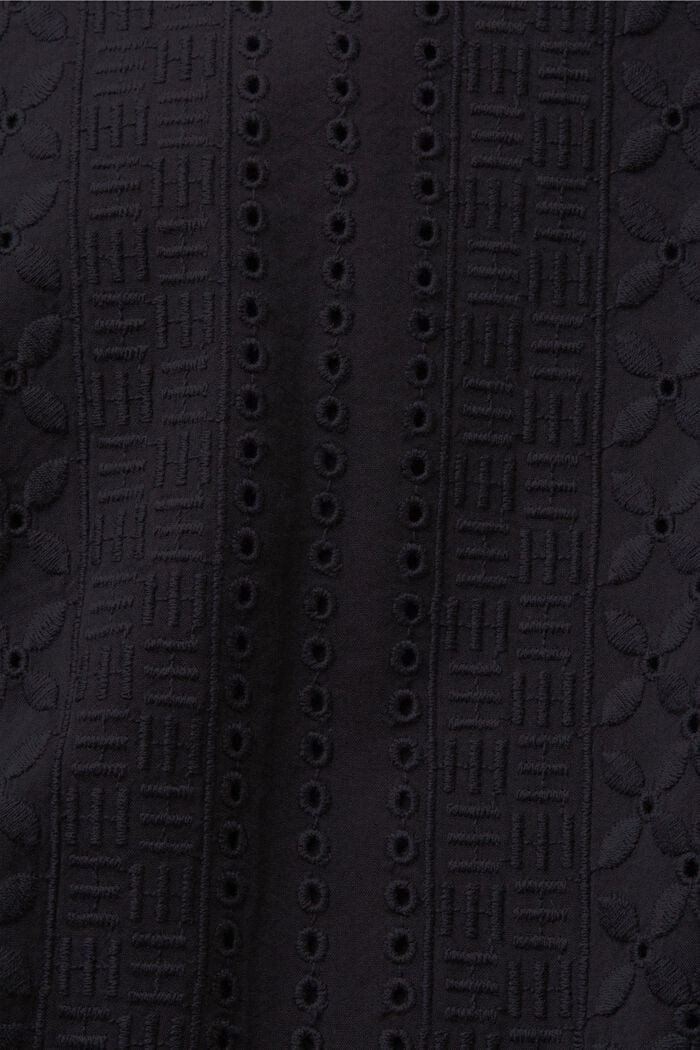 Kirjailtu, vajaapituinen paita, LENZING™ ECOVERO™, BLACK, detail image number 7