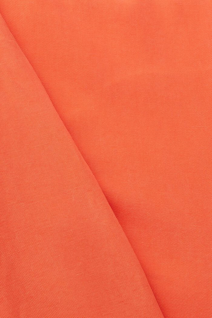 Yksirivinen bleiseri pellavasekoitetta, ORANGE RED, detail image number 5