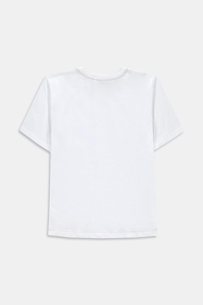 Rintataskullinen T-paita 100 % puuvillaa, WHITE, detail image number 1