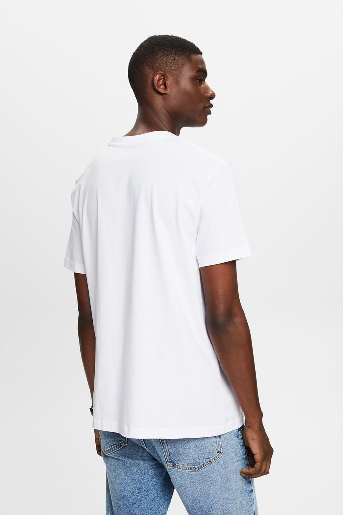 T-paita luomupuuvillaa, V-pääntie, WHITE, detail image number 2